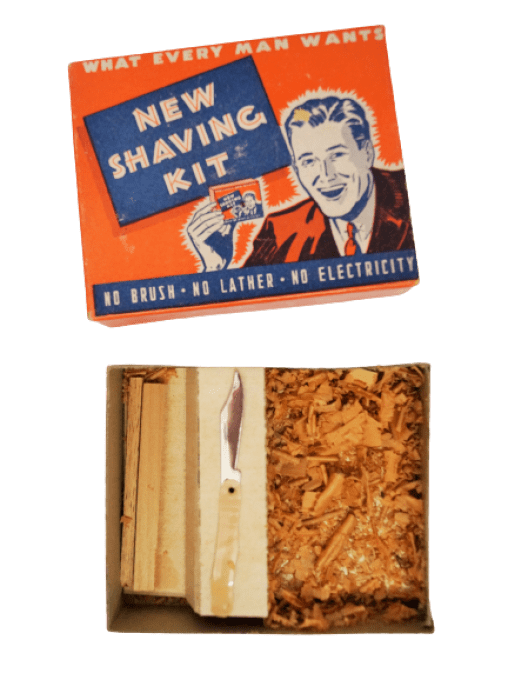 BOITE HUMORISTIQUE "SHAVING KIT" 1939