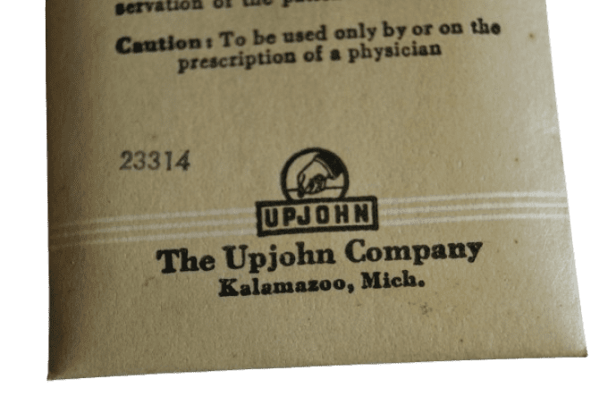SACHET SULFANILAMIDE THE UPJOHN COMPANY