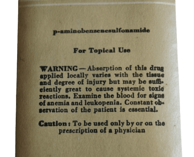 SACHET SULFANILAMIDE THE UPJOHN COMPANY