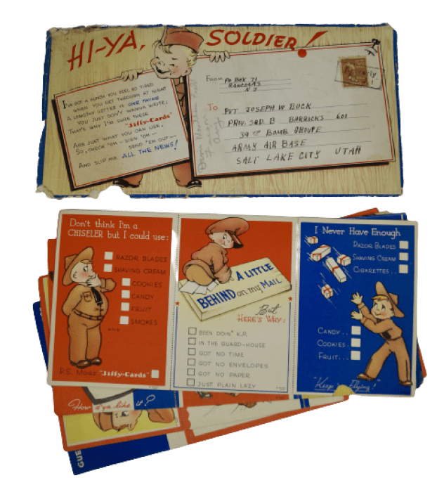 KIT "JIFFY CARDS" PVT BUCK 39TH BOMB GROUP