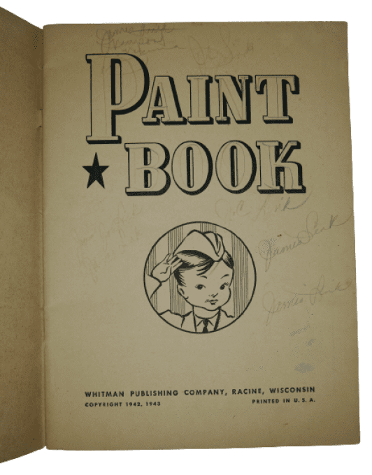 LIVRE COLORIAGE PAINT BOOK 1943