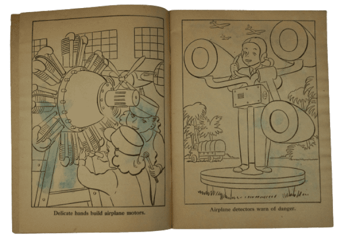 LIVRE COLORIAGE PAINT BOOK 1943