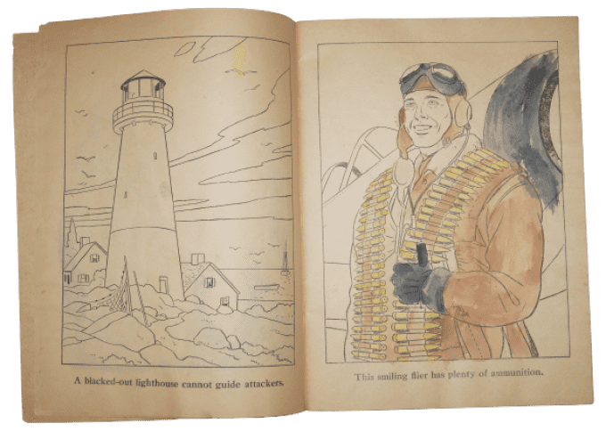 LIVRE COLORIAGE PAINT BOOK 1943