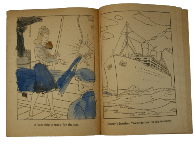 LIVRE COLORIAGE PAINT BOOK 1943