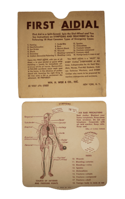 FIRST AIDIAL GUIDE MEDICAL 1942 