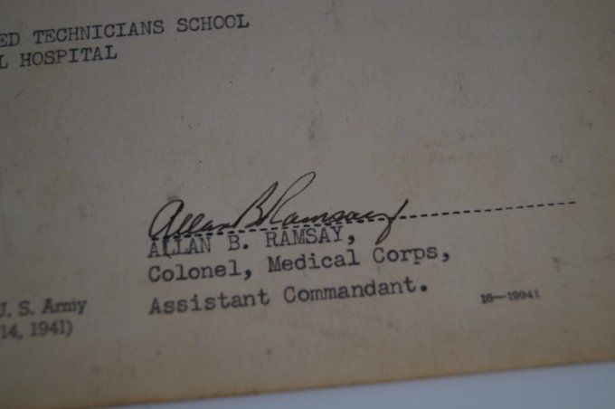 CERTIFICAT T/5 COLASANTO 363rd MEDICAL BAT 63rd INF DIV