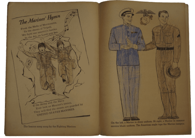 LIVRE COLORIAGE THE US MARINES 1943