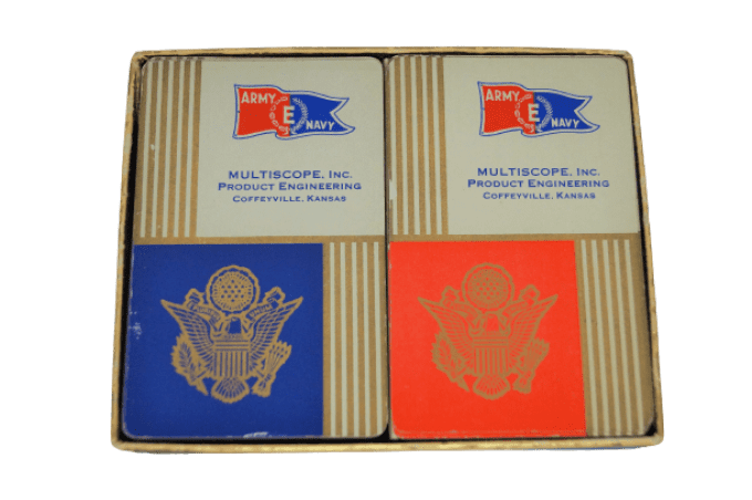 COFFRET JEUX DE CARTES ARMY NAVY