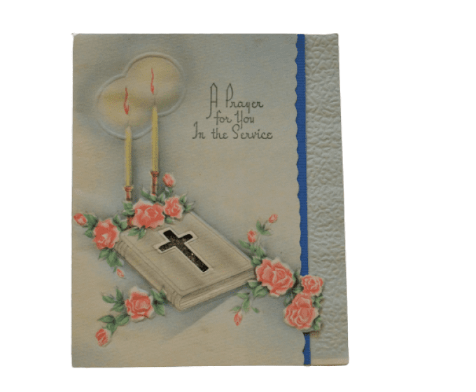 CARTE RELIGIEUSE "PRAYER IN THE SERVICE"
