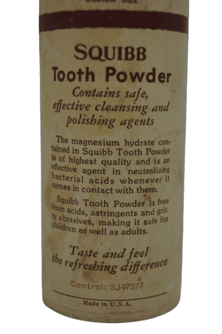 DENTIFRICE SQUIBB WARTIME CONTAINER