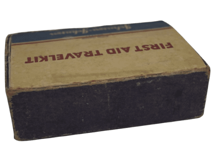 FIRST AID KIT JOHNSON & JOHNSON WARTIME CONTAINER