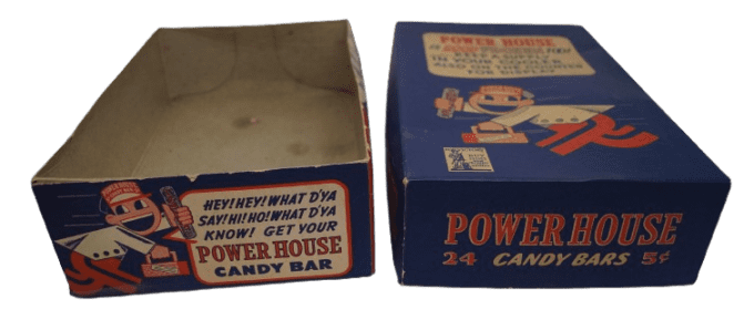 BOITE BARRES CHOCOLATEES POWER HOUSE "BUY WAR BONDS"
