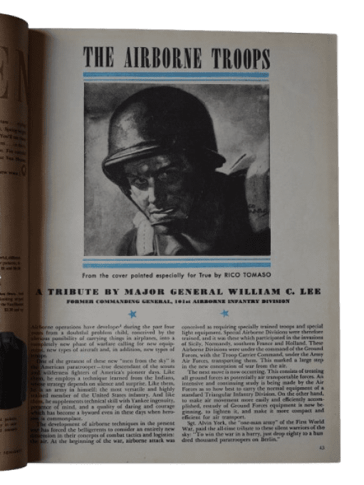 TRUE MAGAZINE AVRIL 1945 101st AIRBORNE McAULIFFE