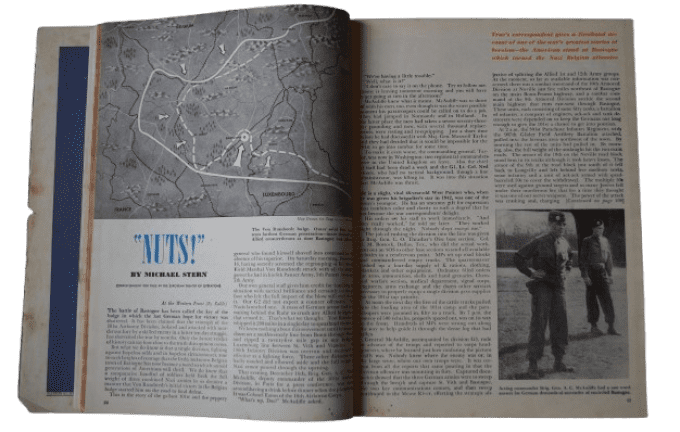 TRUE MAGAZINE AVRIL 1945 101st AIRBORNE McAULIFFE