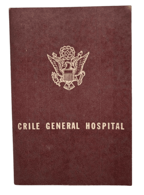 LIVRET CRILE GENERAL HOSPITAL 1944 US ARMY