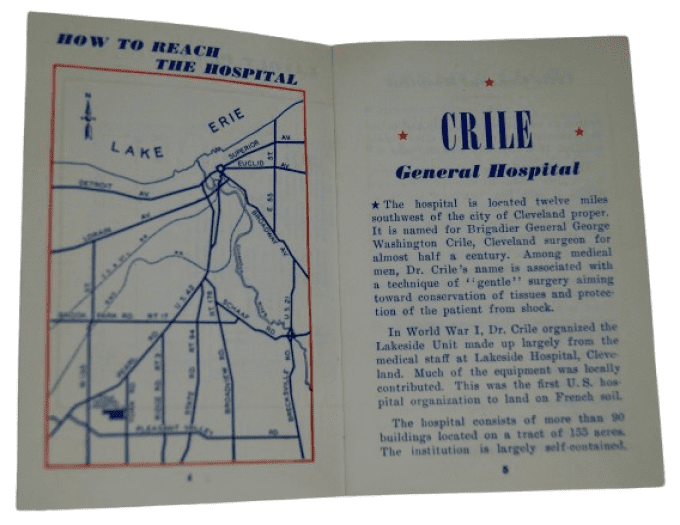 LIVRET CRILE GENERAL HOSPITAL 1944 US ARMY