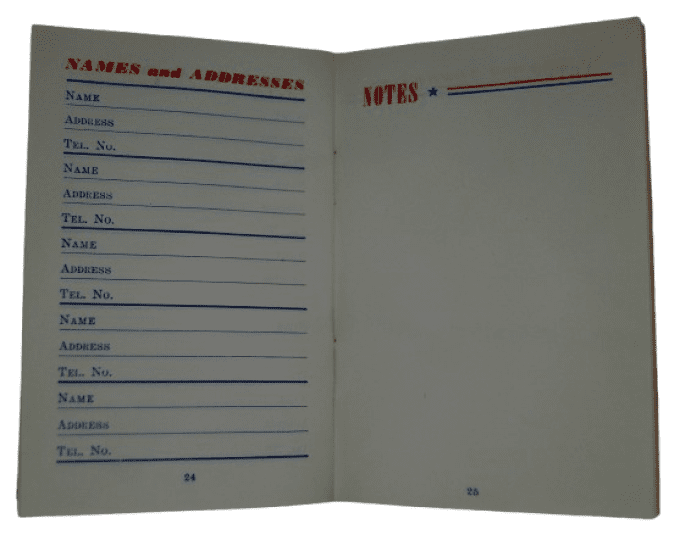 LIVRET CRILE GENERAL HOSPITAL 1944 US ARMY