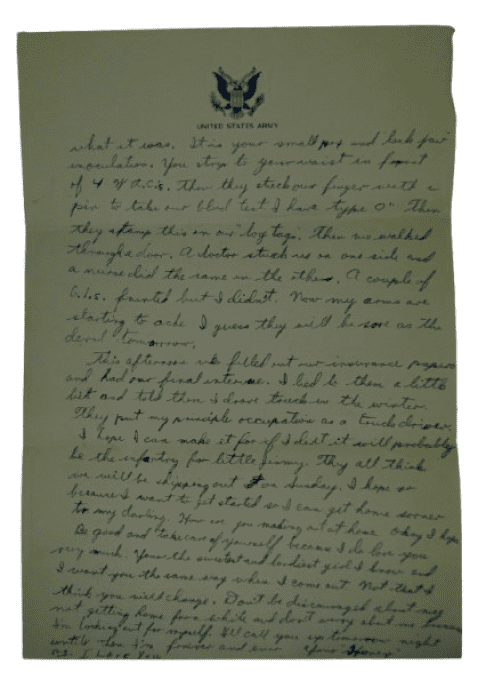 LETTRE PVT DOERRMANN ET LIVRET VENEREAL DISEASE 1943