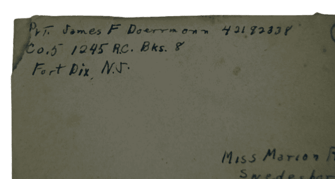 LETTRE PVT DOERRMANN ET LIVRET VENEREAL DISEASE 1943