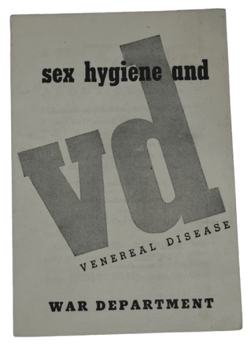 LETTRE PVT DOERRMANN ET LIVRET VENEREAL DISEASE 1943