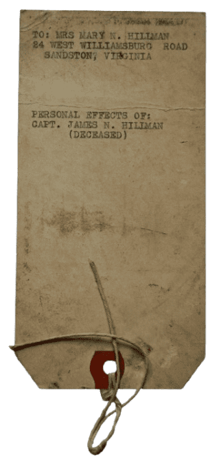 STATIONERY KIT CAPT HILLMAN PILOTE USAAF DNB 1945