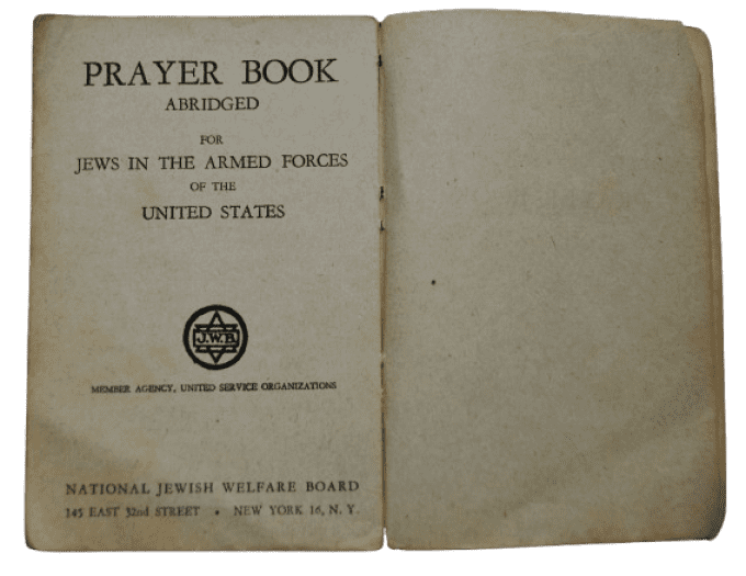 LIVRET RELIGIEUX JUIF ARMED FORCES 1943