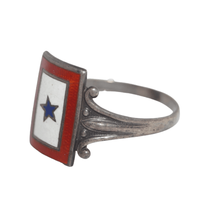 BAGUE "SERVICE FLAG" STERLING