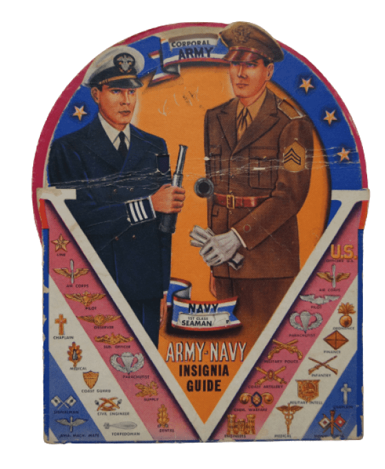 GUIDE INSIGNES ARMY NAVY 1943 "BUY WAR BONDS"