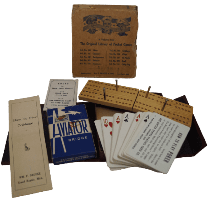 JEU DE POCHE CRIBBAGE PERSONNEL MILITAIRE