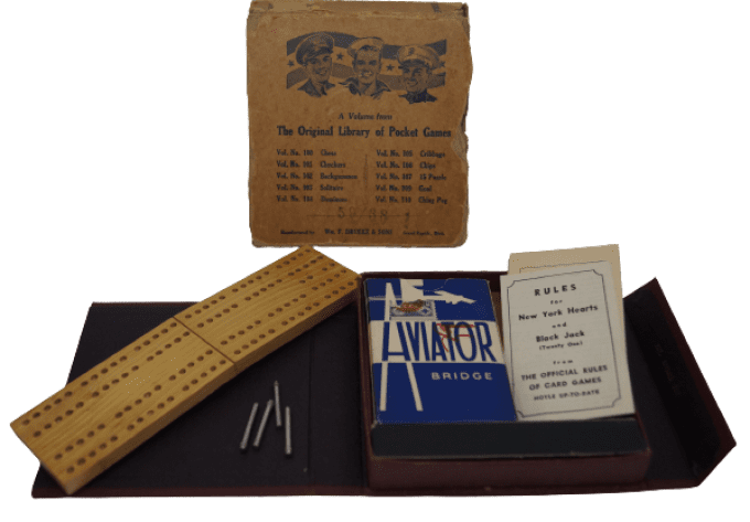 JEU DE POCHE CRIBBAGE PERSONNEL MILITAIRE