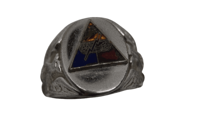 BAGUE CHEVALIERE STERLING ARMORED DIVISION