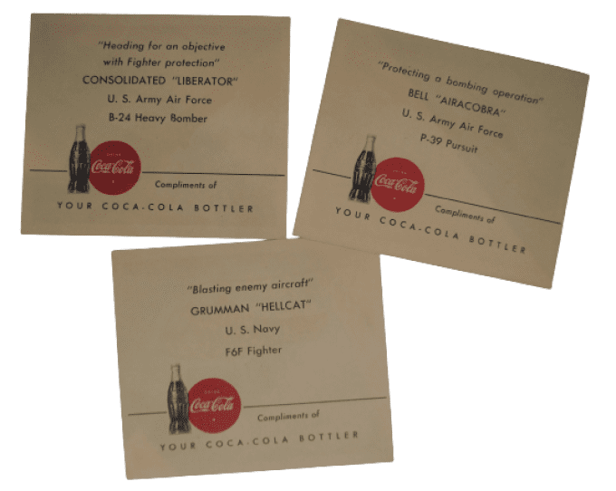 CARTES COCA COLA AMERICA'S FIGHTING PLANES 1942