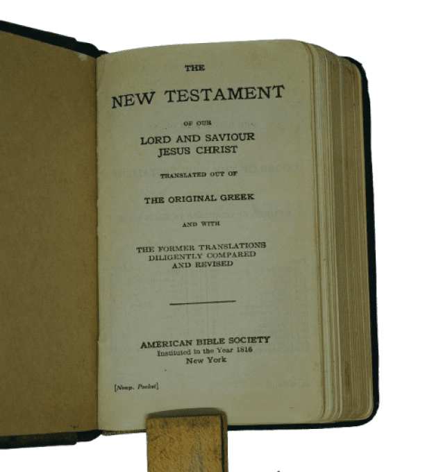 NOUVEAU TESTAMENT COUVERTURE METAL PARE ECLATS