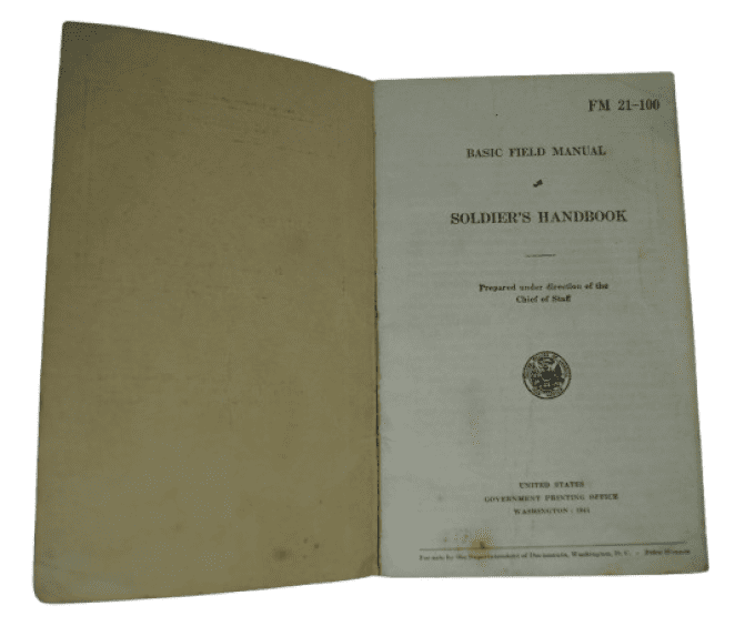 MANUEL SOLDIER'S HANDBOOK 1942 PFC WILLIAM DAVIS
