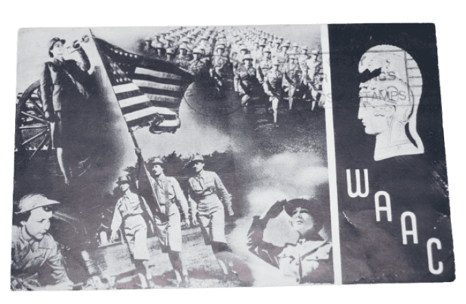 CARTE WAAC FORT DES MOINES 1943 PVT REGINA SCHMIDT 