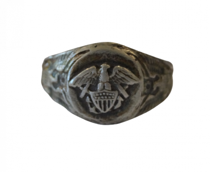 BAGUE US NAVY ARGENT