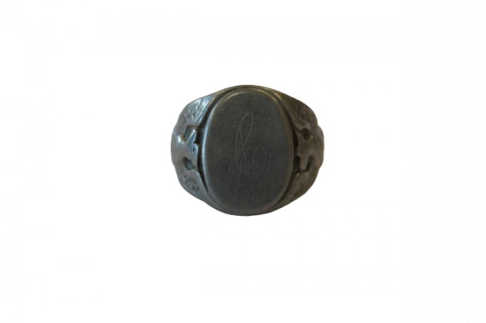 BAGUE US ARMY CHEVALIERE ARGENT