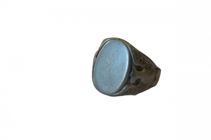 BAGUE US ARMY CHEVALIERE ARGENT