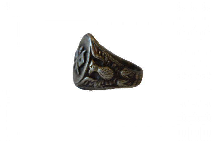 BAGUE CHEVALIERE SIGNAL CORPS ARGENT