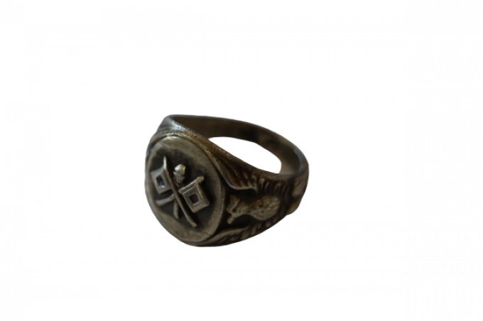 BAGUE CHEVALIERE SIGNAL CORPS ARGENT