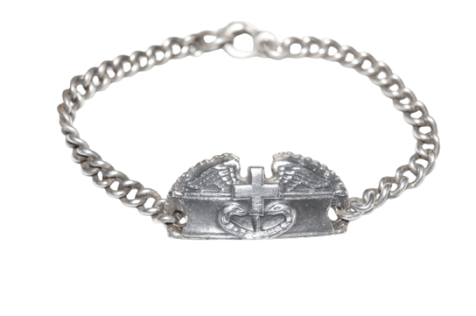 BRACELET ARGENT COMBAT MEDIC US ARMY NOMINATIF 