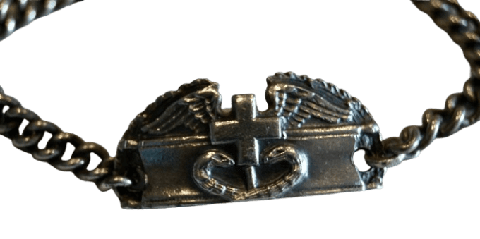 BRACELET ARGENT COMBAT MEDIC US ARMY NOMINATIF 