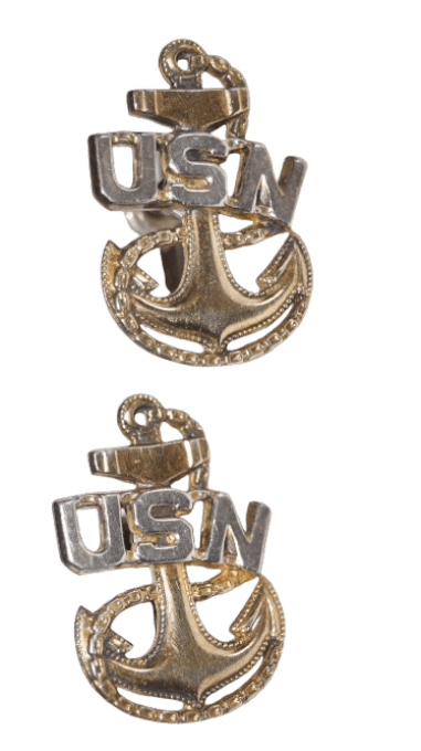 BOUCLES D'OREILLES US NAVY STERLING