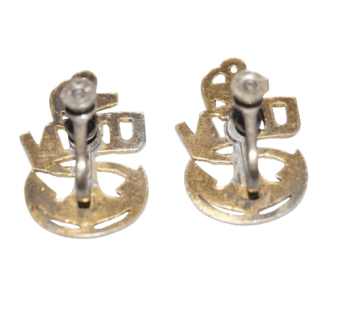 BOUCLES D'OREILLES US NAVY STERLING