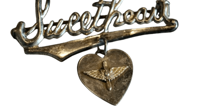 EPINGLE SWEETHEART USAAF STERLING