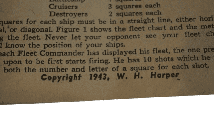 JEU SALVO ARMED FORCES 1943