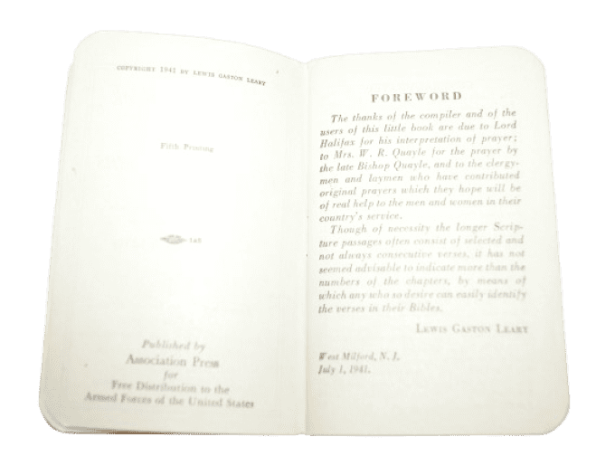 LIVRET PRIERES SERVICE BOOK 1941