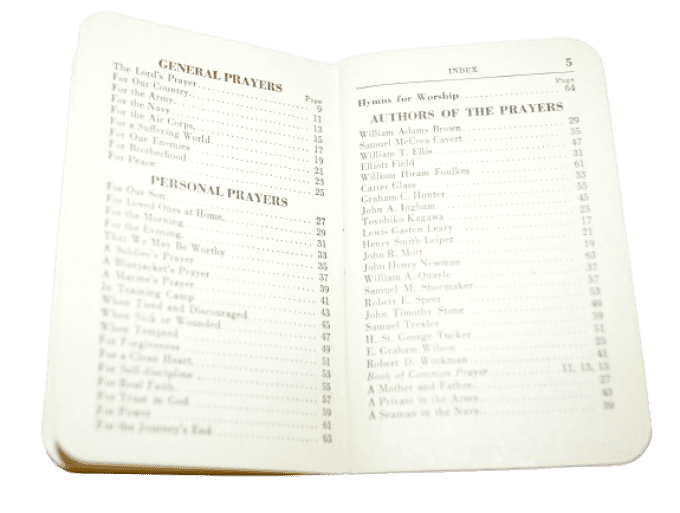 LIVRET PRIERES SERVICE BOOK 1941