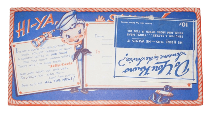 KIT JIFFY CARDS US NAVY 1942