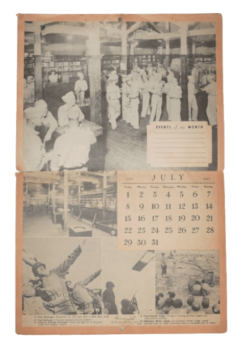 CALENDRIER INFANTRY T/5 MATT BARON US ARMY